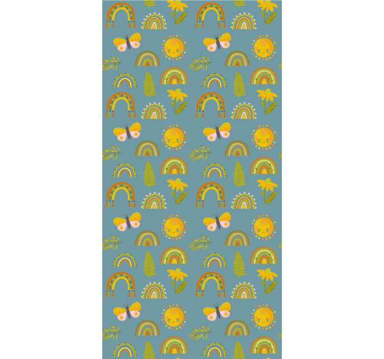 Sunny rainbows design tree roller blind - TenStickers