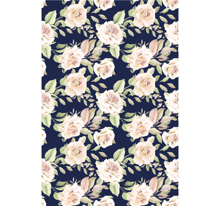 Floral Rose Pattern roller blind flowers - TenStickers
