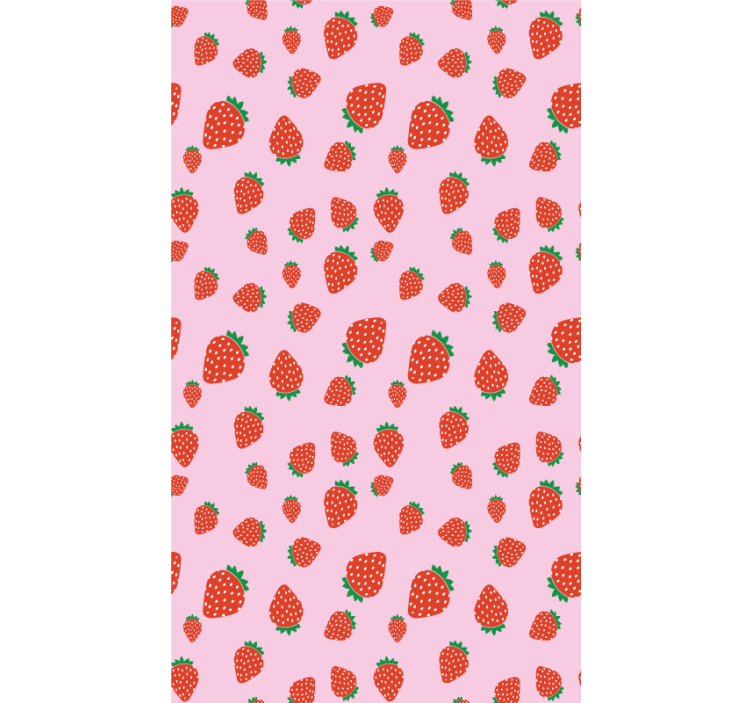 Strawberry Pattern Delight roller blind fruits - TenStickers