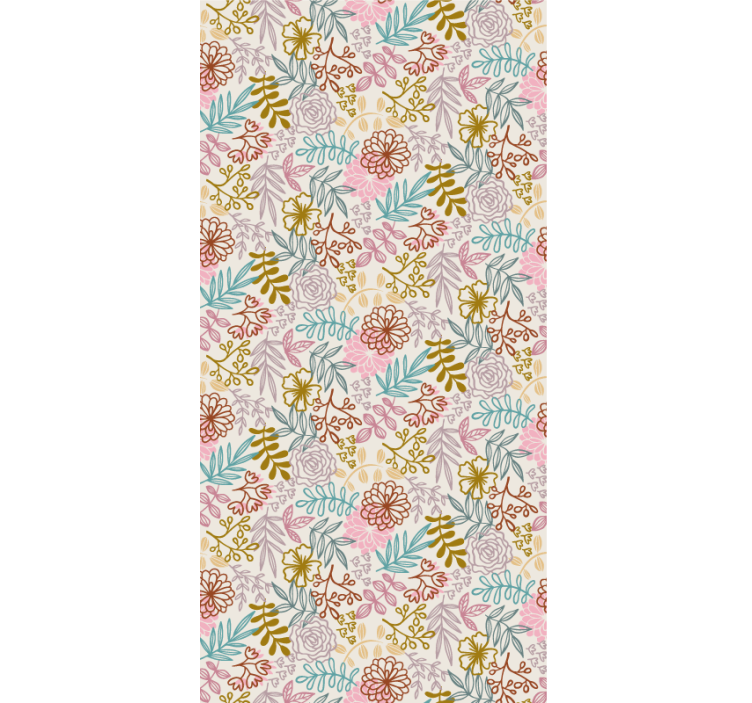 Blossom pattern roller blind flowers - TenStickers