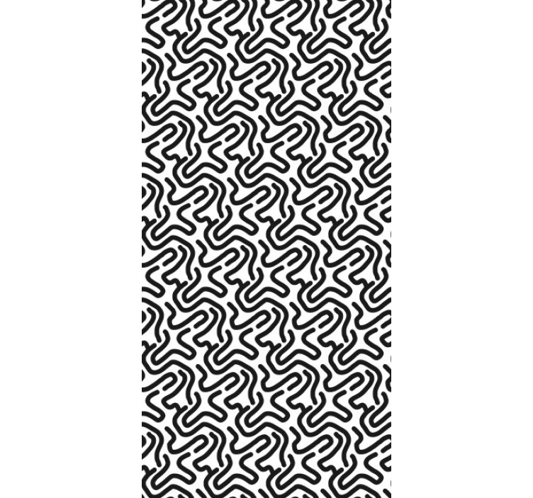 Abstract Curvy Lines textured roller blind - TenStickers
