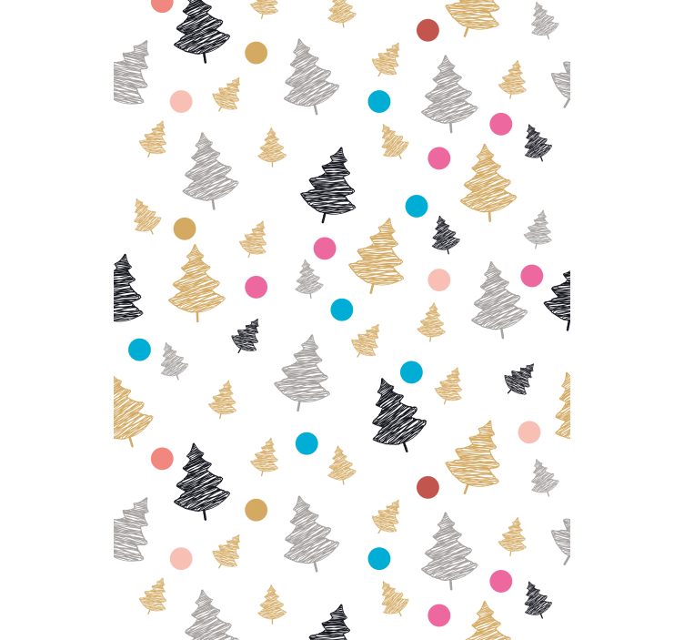 Colorful dots with trees and plant blind - TenStickers