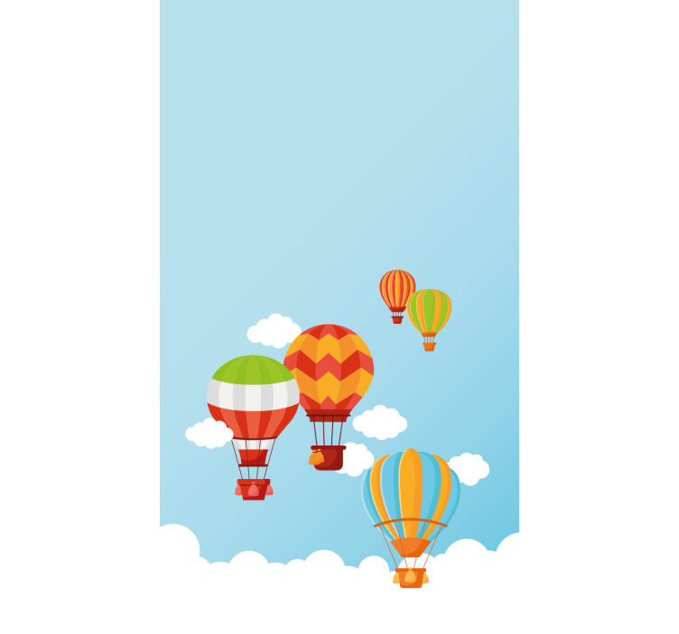 Colorful hot air balloons kids roller blind - TenStickers