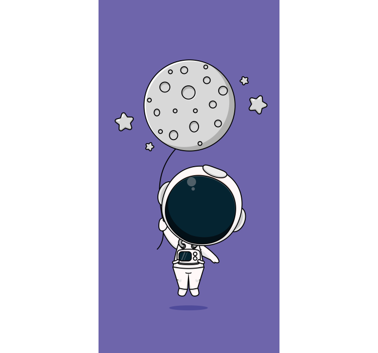 Astronaut holding moon fun roller blind - TenStickers