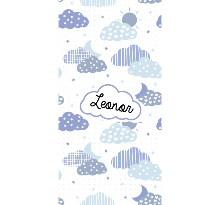 Personalised cloud pattern roller blind clouds - TenStickers
