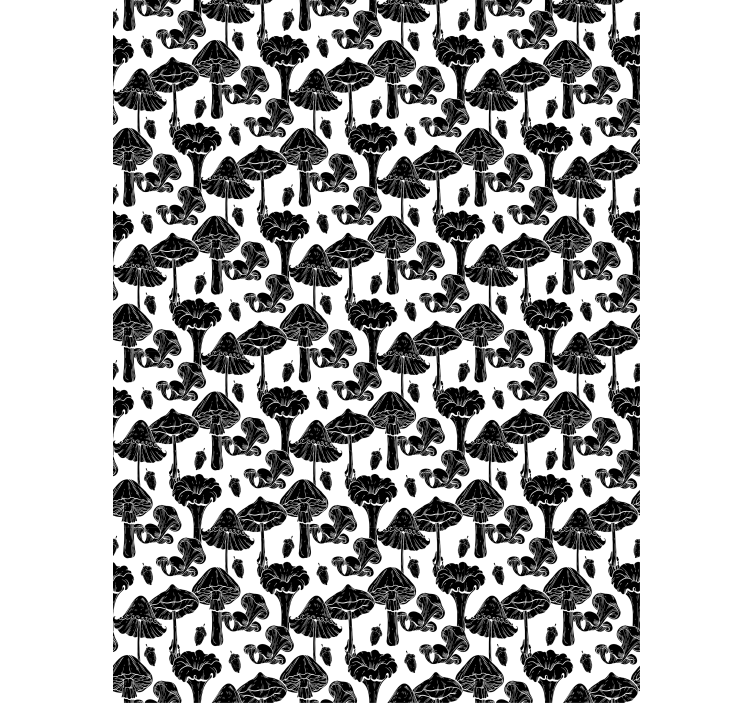 Elegant black mushroom pattern Kitchen blind - TenStickers