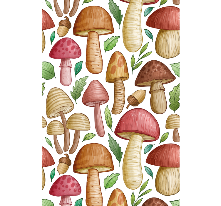 Mushroom Collection roller blind fruits - TenStickers