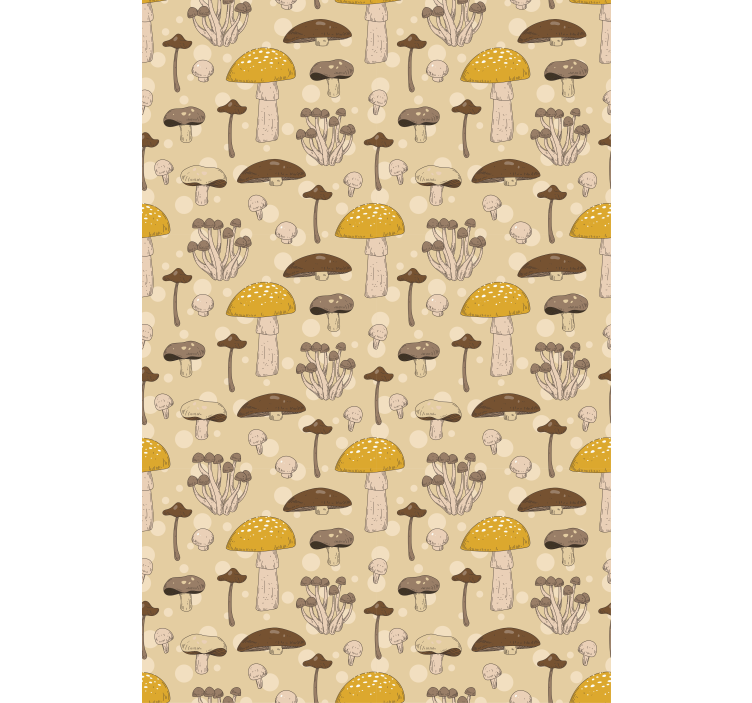 Mushroom Garden Pattern roller blind flowers - TenStickers