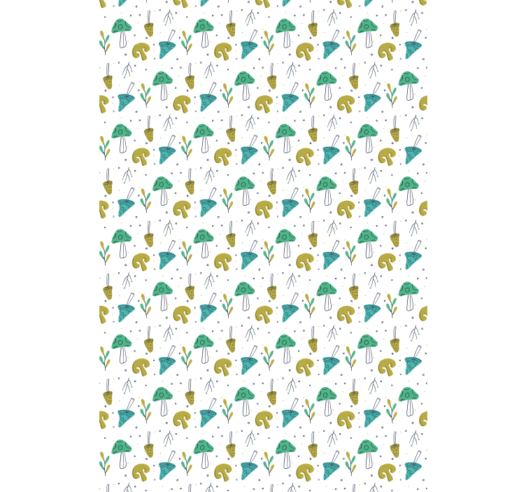 Light blue mushroom pattern Kitchen blind - TenStickers