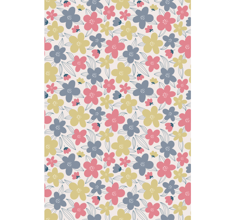 Vibrant Botanical Motifs roller blind flowers - TenStickers
