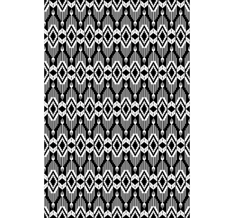 Geometric black pattern textured roller blind - TenStickers