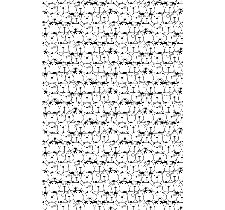 Black and white cats and dogs animal roller blind - TenStickers