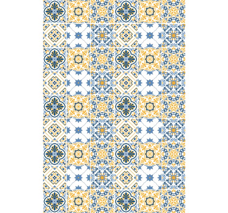 Intricate Tile Patterns textured roller blind - TenStickers