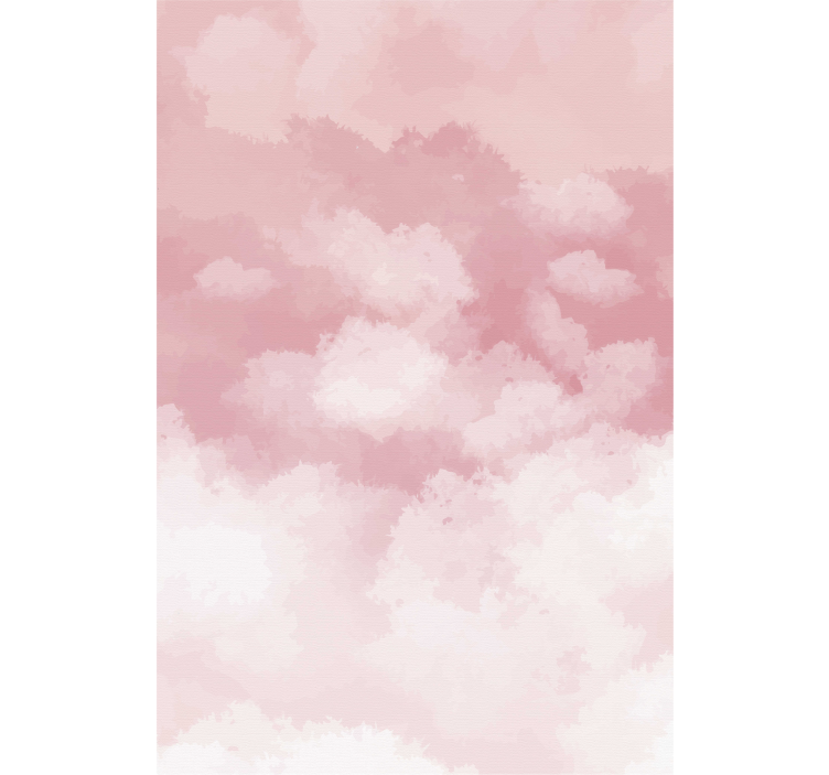 Soft aquarella pink roller blind clouds - TenStickers