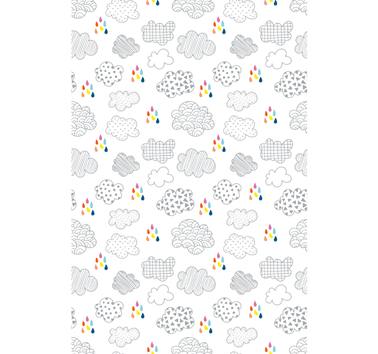 White clouds with colorful raindrops blind - TenStickers
