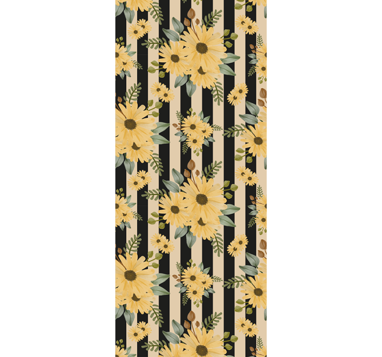 Sunflower Floral Motif roller blind flowers - TenStickers