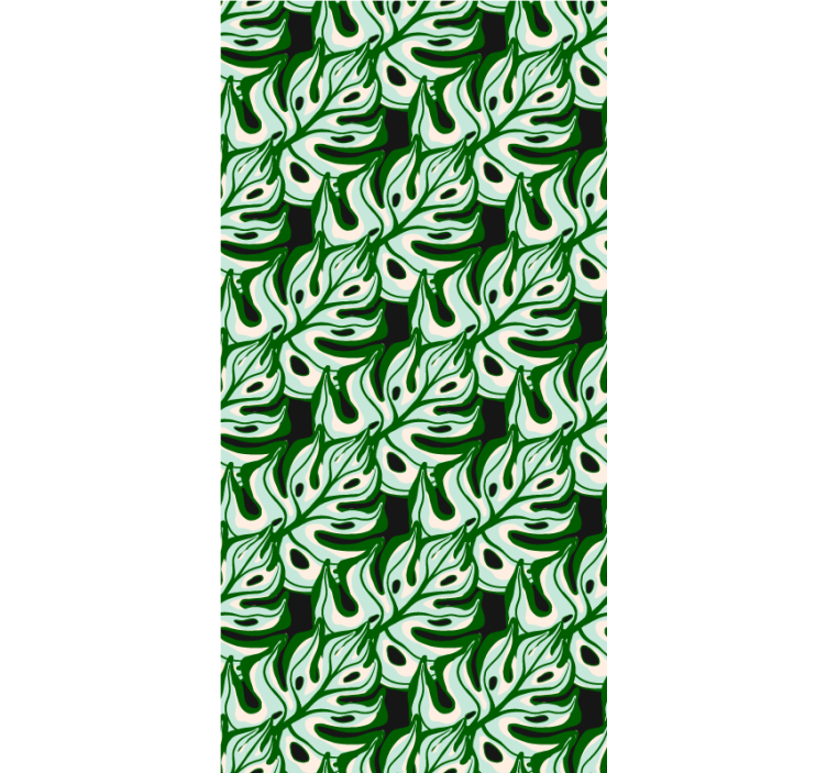 Lush Leaf Pattern roller blind flowers - TenStickers