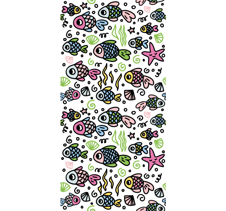 Colorful fish patterns animal roller blind - TenStickers