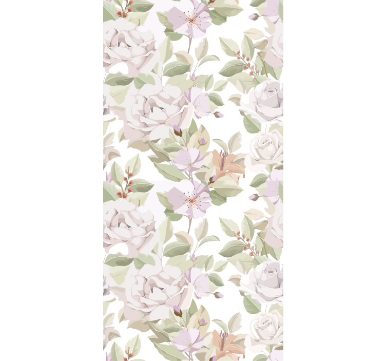 Graceful Botanical Composition floral roller blind - TenStickers