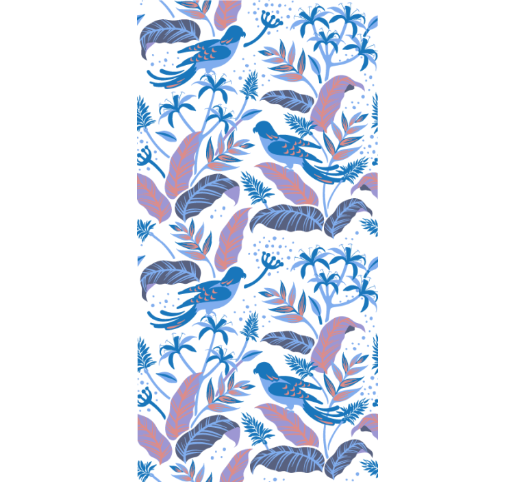 Tropical Bird and Foliage roller blind flowers - TenStickers