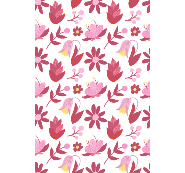 Polish pink Flower roller blind - TenStickers