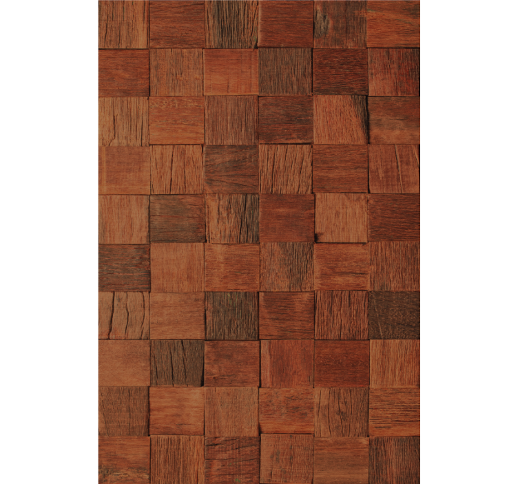 Squared wood panels textured roller blind - TenStickers