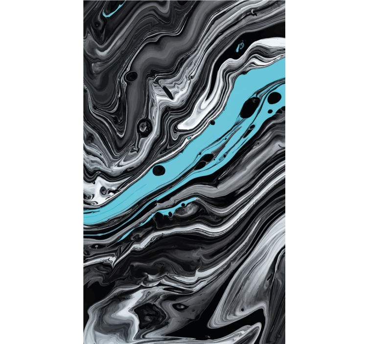 Black marble effect painting Blind painting - TenStickers