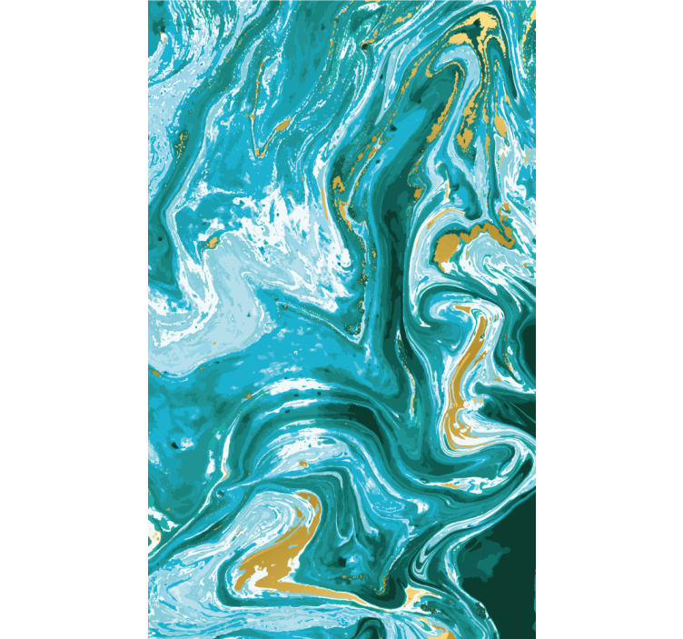 Marbled Aqua Swirls textured roller blind - TenStickers