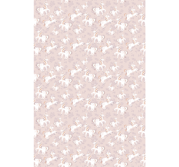 Beige unicorn fantasy kids roller blind - TenStickers