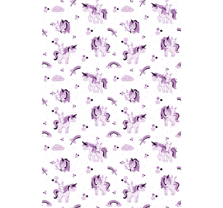 Fantasy purple unicorns kids roller blind - TenStickers