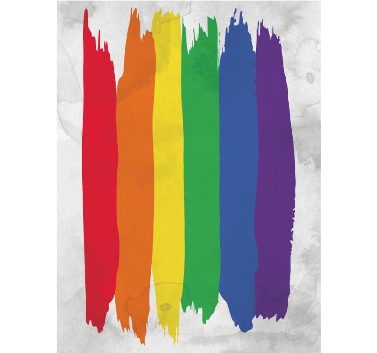 Rainbow brush stripes teenage roller blind - TenStickers