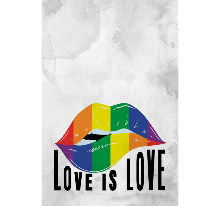 Rainbow Lip Art custom roller blind - TenStickers