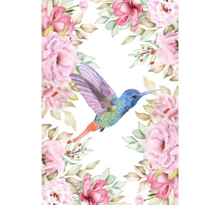 Hanging garden flowers birds and plant blind - TenStickers