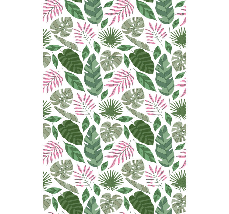 Tropical greenery theme living room roller blind - TenStickers