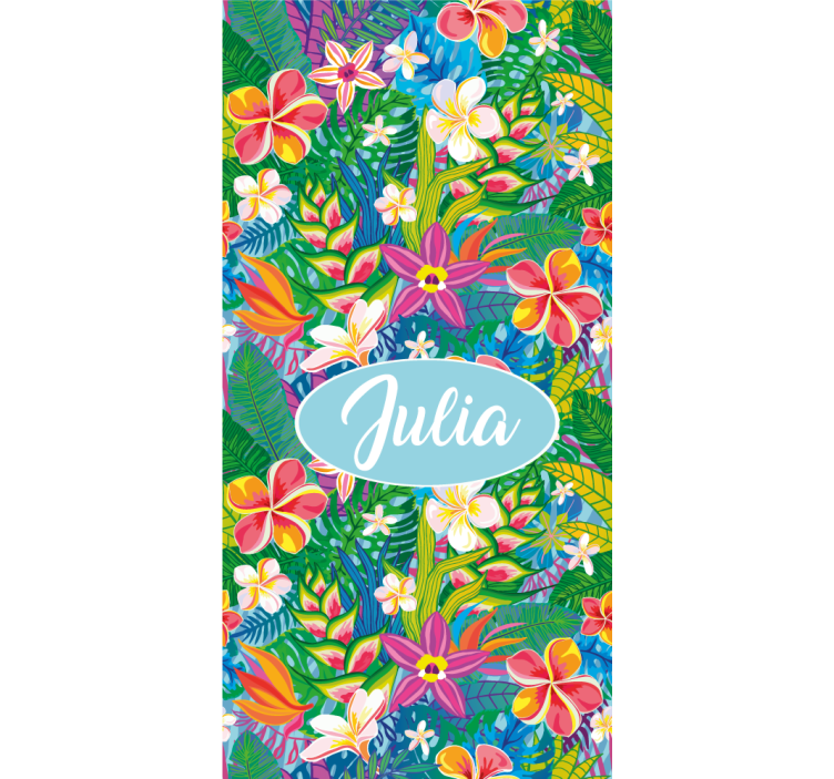 Tropical Floral Arrangement roller blind flowers - TenStickers