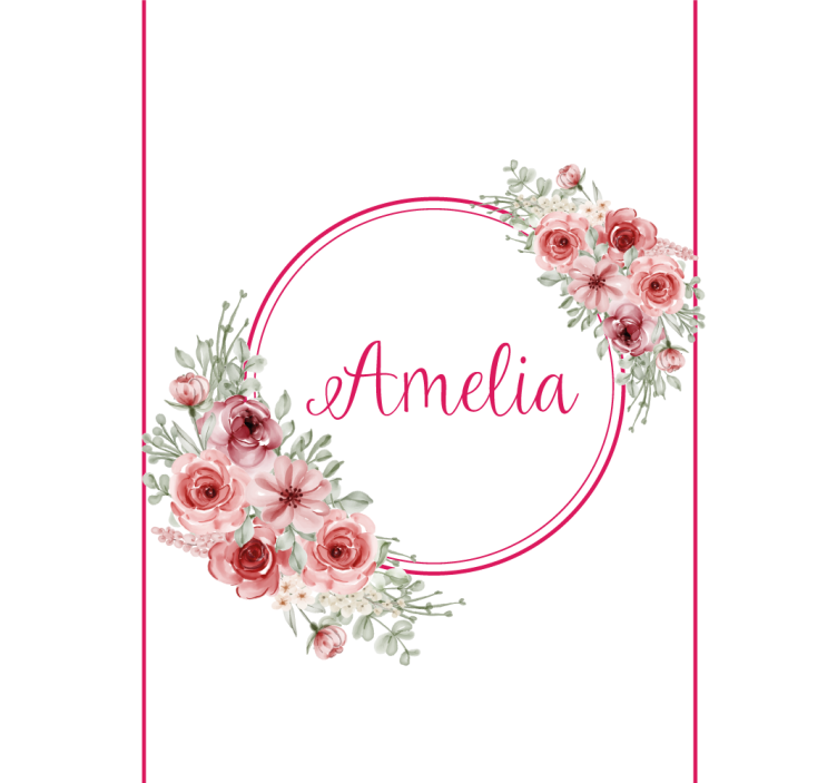 Personalized Floral Arrangement roller blind flowers - TenStickers