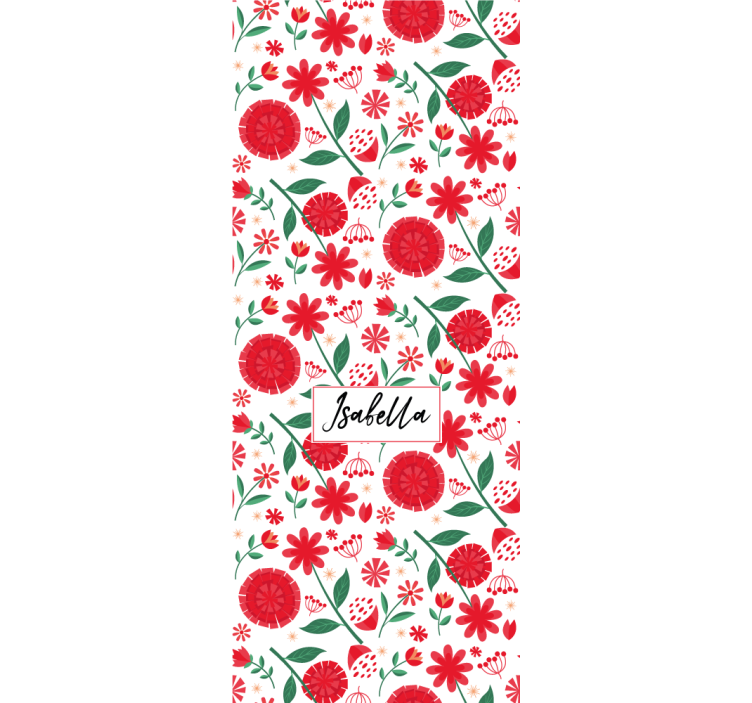 Floral Pattern Personalization roller blind flowers - TenStickers