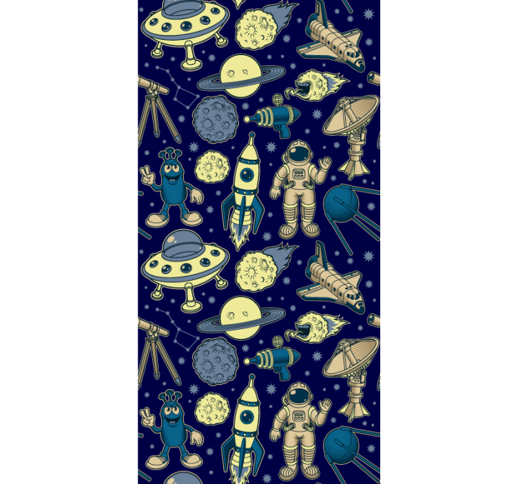 Space characters kids roller blind - TenStickers