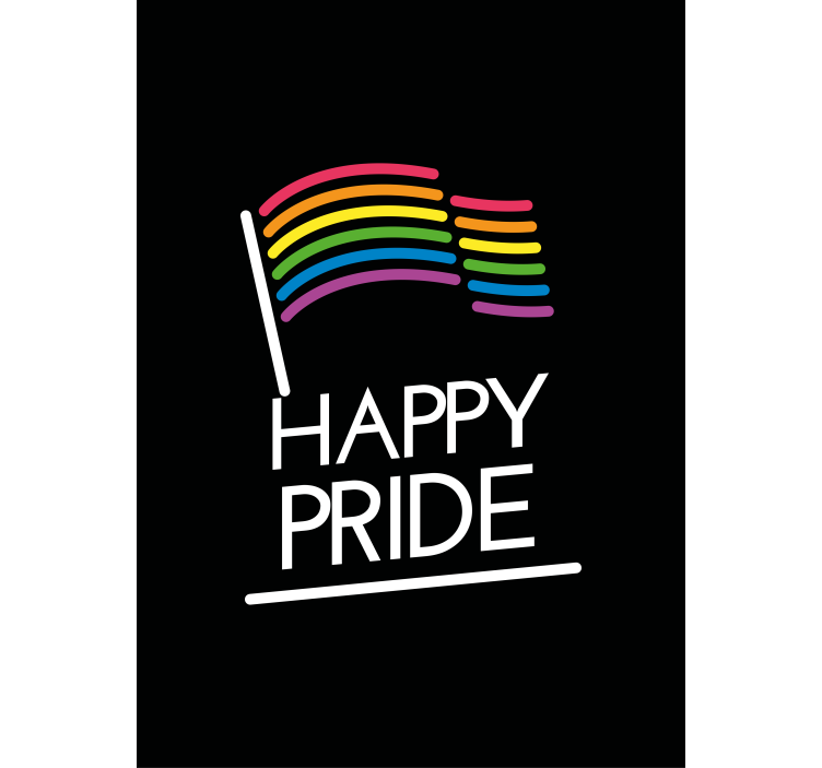 Rainbow flag message custom roller blind - TenStickers
