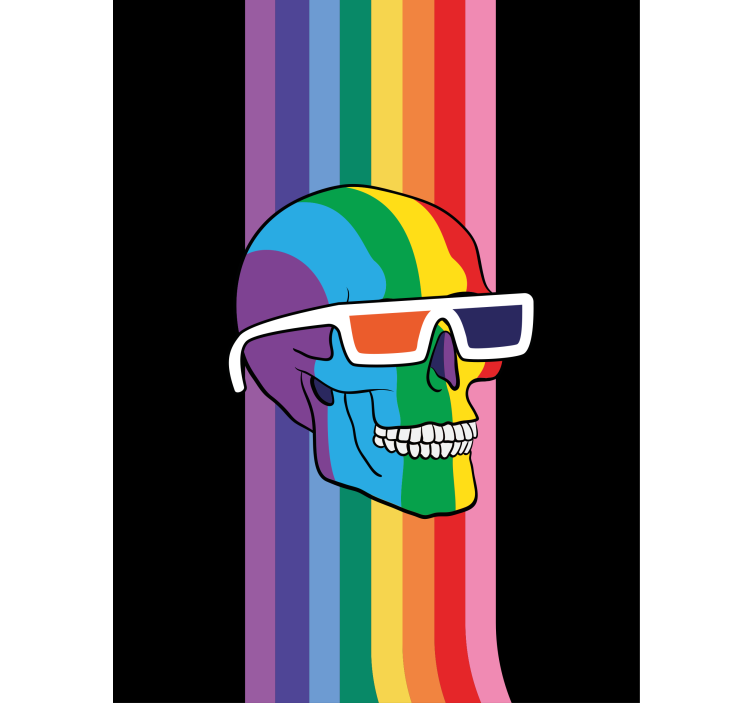 Rainbow Skull Shades geek roller blind - TenStickers