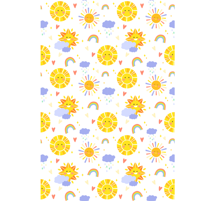Sunny Clouds and Rainbows kids roller blind - TenStickers