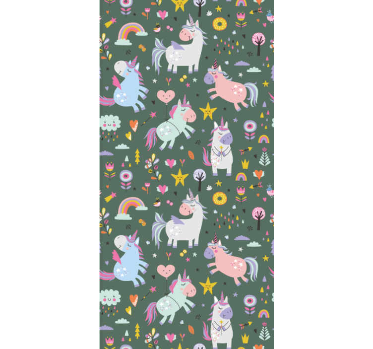 Fantasy Unicorn Patterns animal roller blind - TenStickers