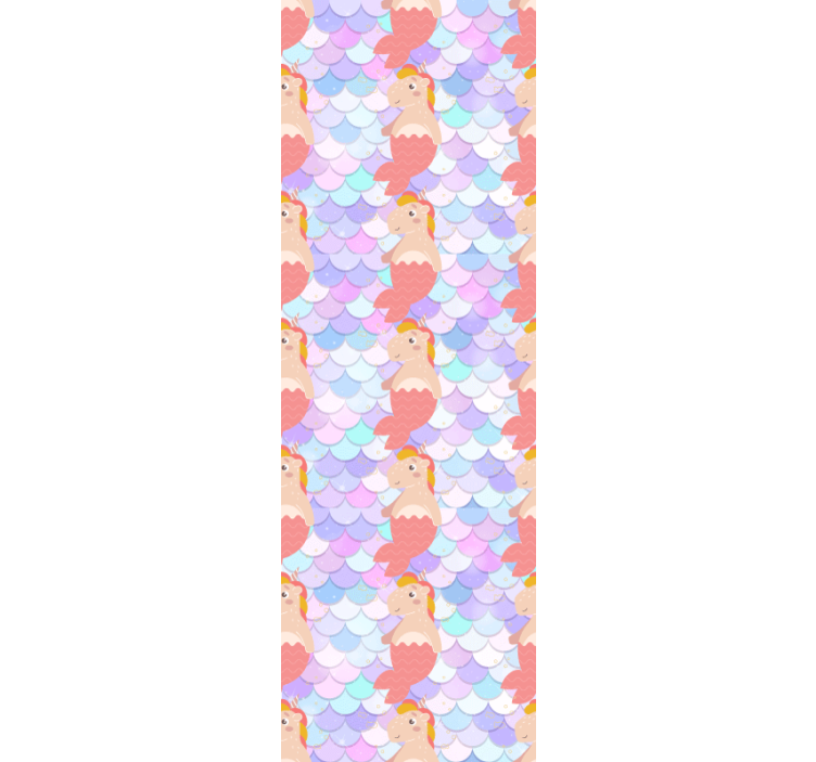 Unicorn mermaid pattern kids roller blind - TenStickers