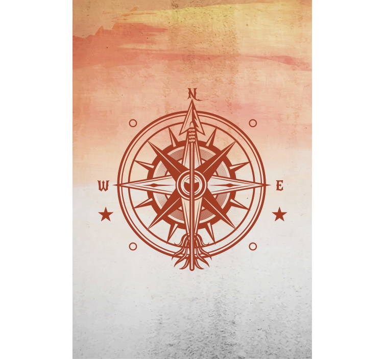 Compass Navigation world map roller blind - TenStickers