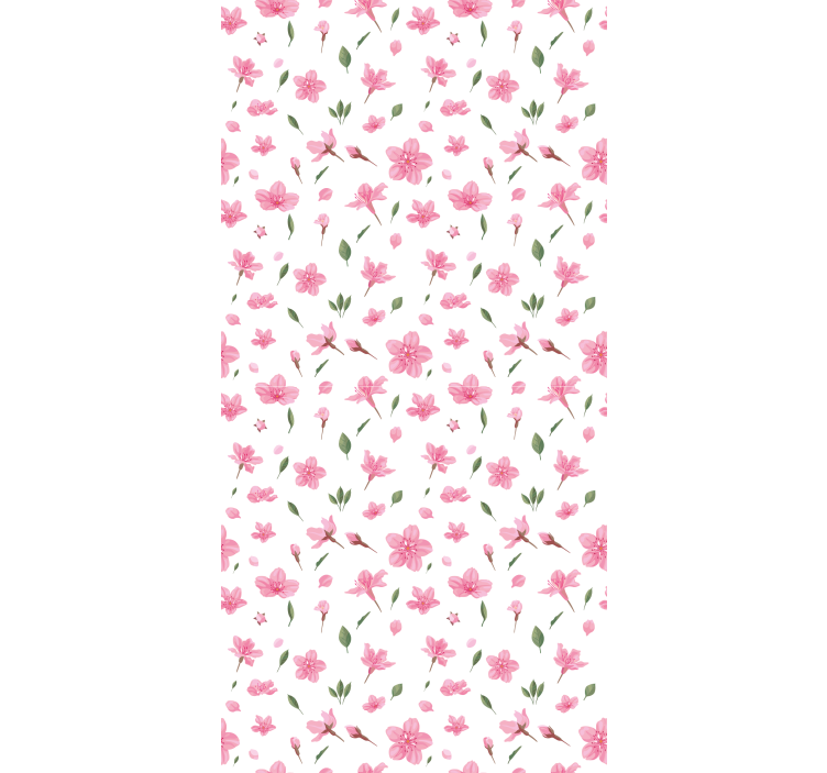 Delicate pink pattern floral roller blind - TenStickers