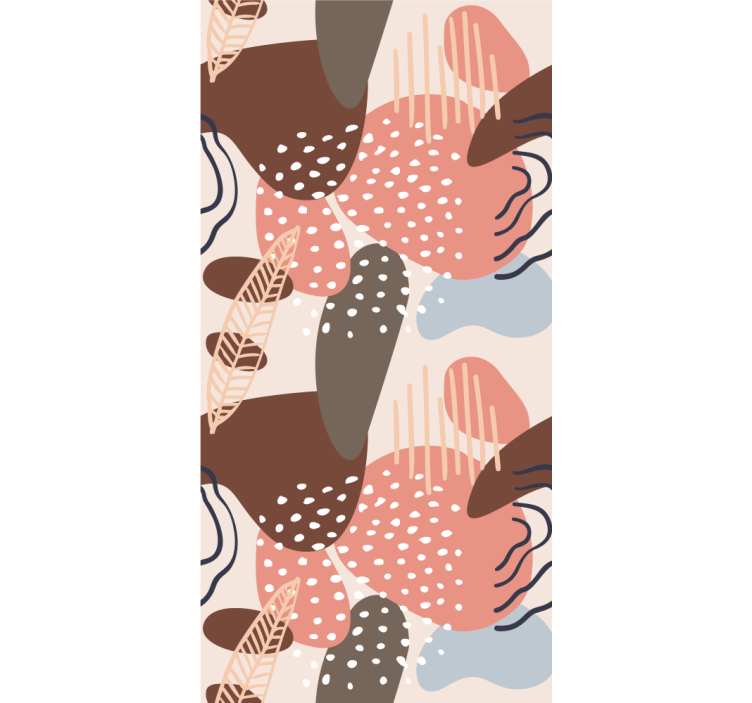 Organic pattern shapes modern roller blind - TenStickers