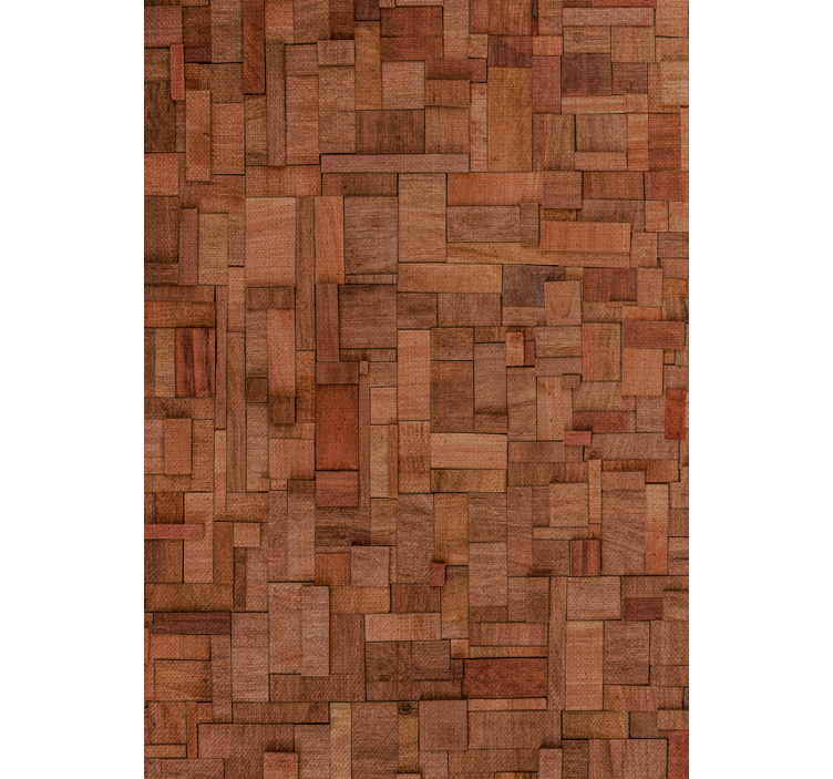 Wooden tile arrangement textured roller blind - TenStickers
