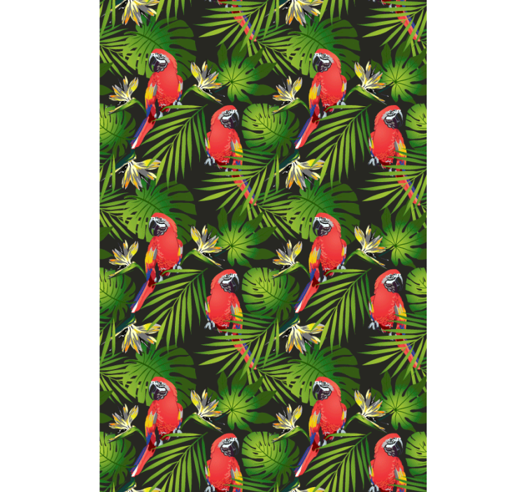 Colorful Tropical Parrots animal roller blind - TenStickers