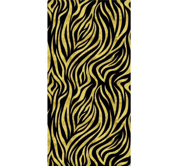 Stylised yellow tiger print animals roller blind - TenStickers