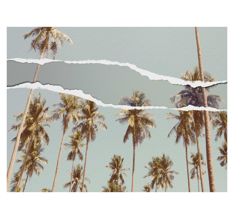 Palm summer design tree roller blind - TenStickers